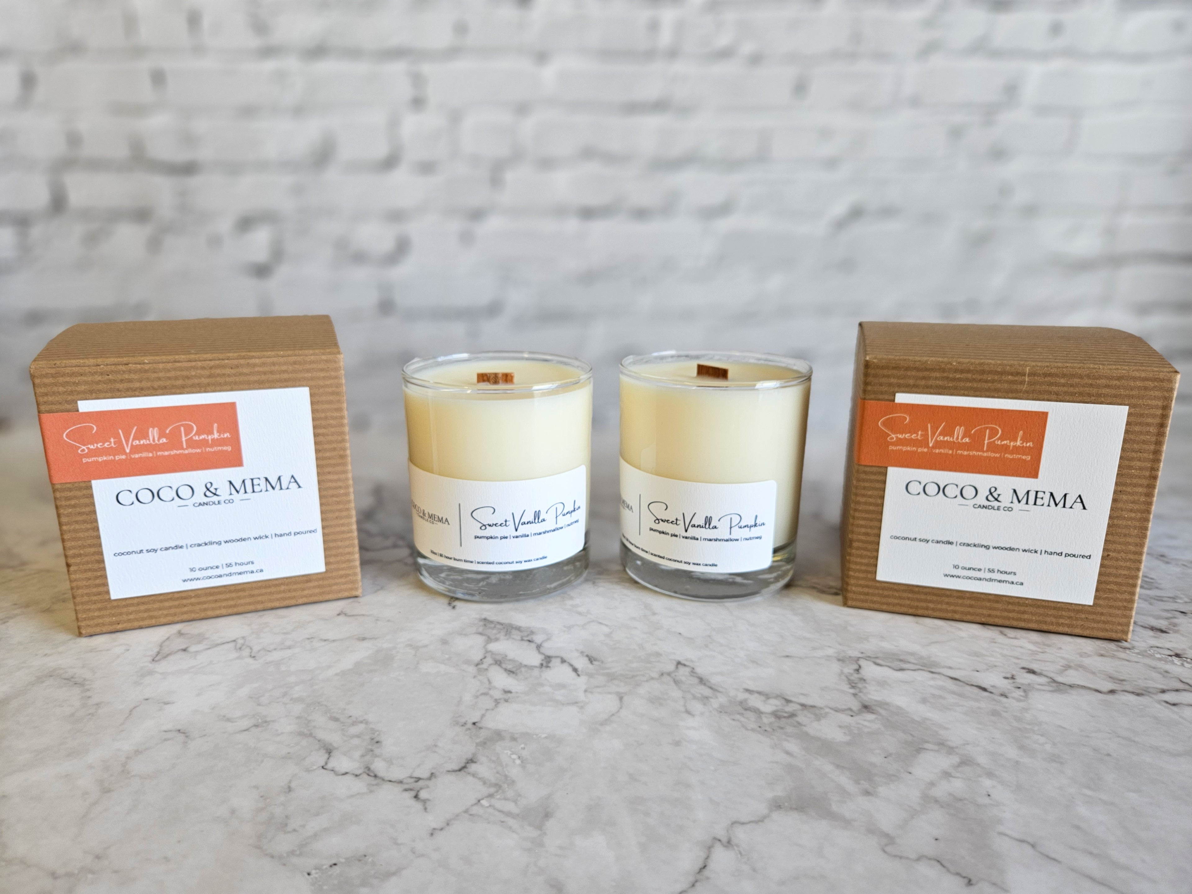 coconut soy wax candles crackling wooden wick hand poured clean burning candles